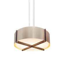 Load image into Gallery viewer, Plura LED Pendant Light in Walnut/Rose Gold (46-Inch).
