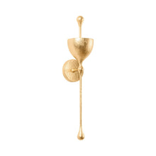Load image into Gallery viewer, Antalya LED Wall Light in Vintage Gold Leaf.
