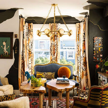 Load image into Gallery viewer, Riviere LED Chandelier in living room.
