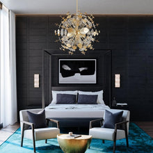 Load image into Gallery viewer, Tanzanite LED Wall Light in bedroom.
