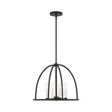Load image into Gallery viewer, Abbott Chandelier in Black (4-Light).
