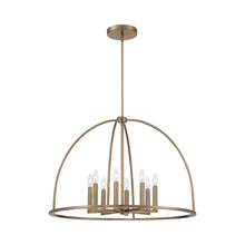 Load image into Gallery viewer, Abbott Chandelier in Vibrant Gold (8-Light).
