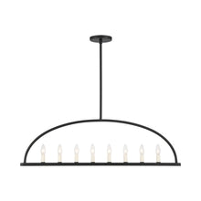 Load image into Gallery viewer, Abbott Linear Chandelier in Black (8-Light).
