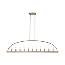 Load image into Gallery viewer, Abbott Linear Chandelier in Vibrant Gold (11-Light).
