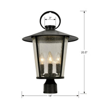 Load image into Gallery viewer, Andover Outdoor Post Light - line drawing.
