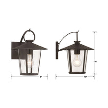 Load image into Gallery viewer, Andover Outdoor Wall Light - line drawing.
