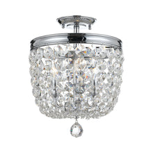 Load image into Gallery viewer, Archer Semi Flush Mount Ceiling Light in Polished Chrome (Hand Cut Crystal).
