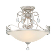 Load image into Gallery viewer, Ashton Semi Flush Mount Ceiling Light in Olde Silver (Hand Cut Crystal).
