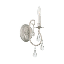 Load image into Gallery viewer, Ashton Wall Light in Olde Silver (Hand Cut Crystal/1-Light).

