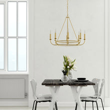 Load image into Gallery viewer, Bailey Chandelier in dining room.

