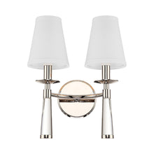 Load image into Gallery viewer, Baxter Wall Light in Polished Nickel (2-Light).
