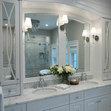 Load image into Gallery viewer, Baxter Wall Light in bathroom.
