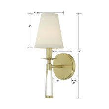 Load image into Gallery viewer, Baxter Wall Light - line drawing.
