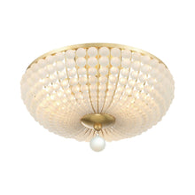 Load image into Gallery viewer, Bella Semi Flush Mount Ceiling Light in Antique Gold (3-Light).
