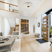 Load image into Gallery viewer, Bella Semi Flush Mount Ceiling Light in living room.
