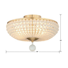 Load image into Gallery viewer, Bella Semi Flush Mount Ceiling Light - line drawing.
