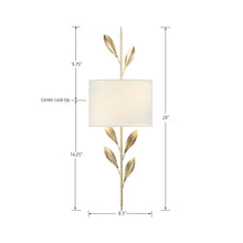 Load image into Gallery viewer, Broche Wall Light - line drawing.
