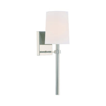 Load image into Gallery viewer, Bromley Wall Light in Polished Nickel (1-Light).
