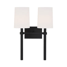 Load image into Gallery viewer, Bromley Wall Light in Black Forged (2-Light).
