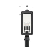 Load image into Gallery viewer, Byron Outdoor Post Light - line drawing.
