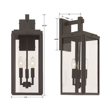 Load image into Gallery viewer, Byron Outdoor Wall Light - line drawing.
