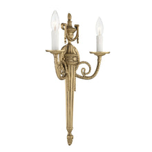Load image into Gallery viewer, Cast Brass 2-Light Wall Light in Detail.
