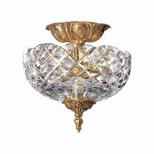 Load image into Gallery viewer, Cast Brass Semi Flush Mount Ceiling Light (Small).
