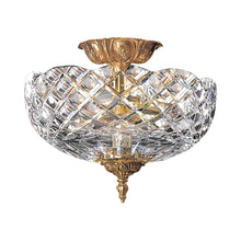 Load image into Gallery viewer, Cast Brass Semi Flush Mount Ceiling Light (Large).
