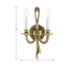 Load image into Gallery viewer, Cast Brass Wall Light - line drawing.
