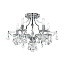 Load image into Gallery viewer, Cedar Semi Flush Mount Ceiling Light in Polished Chrome (Hand Cut Crystal).
