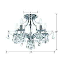 Load image into Gallery viewer, Cedar Semi Flush Mount Ceiling Light - line drawing.
