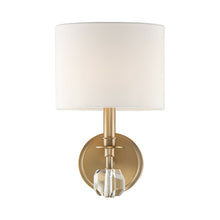 Load image into Gallery viewer, Chimes Wall Light in Aged Brass.
