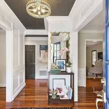 Load image into Gallery viewer, Clover Semi Flush Mount Ceiling Light in living room.
