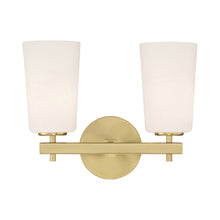 Load image into Gallery viewer, Colton Wall Light in Aged Brass (2-Light).
