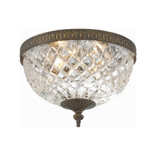 Load image into Gallery viewer, Crystal Flush Mount Ceiling Light in English Bronze (Medium).

