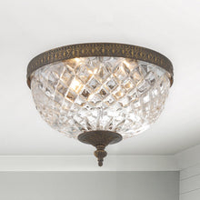 Load image into Gallery viewer, Crystal Flush Mount Ceiling Light in Detail.
