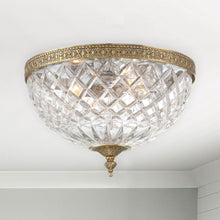 Load image into Gallery viewer, Crystal Flush Mount Ceiling Light in Detail.
