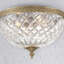Load image into Gallery viewer, Crystal Flush Mount Ceiling Light in Detail.
