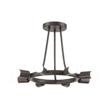 Load image into Gallery viewer, Dakota Semi Flush Mount Ceiling Light in Charcoal Bronze.
