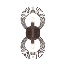 Load image into Gallery viewer, Doral 2-Light Wall Light in Forged Bronze.
