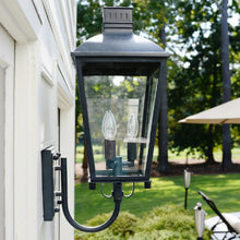 Load image into Gallery viewer, Dumont Outdoor Wall Light in Outside Area.
