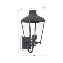 Load image into Gallery viewer, Dumont Outdoor Wall Light - line drawing.
