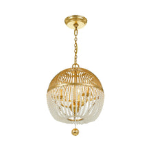 Load image into Gallery viewer, Duval Chandelier in Antique Gold (3-Light).
