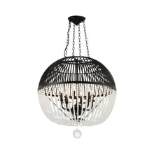 Load image into Gallery viewer, Duval Chandelier in Matte Black (6-Light).
