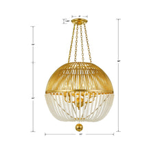 Load image into Gallery viewer, Duval Chandelier - line drawing.
