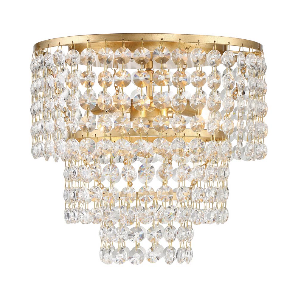 Gabrielle Flush Mount Ceiling Light in Antique Gold.