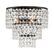 Load image into Gallery viewer, Gabrielle Flush Mount Ceiling Light in Matte Black.
