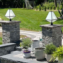 Load image into Gallery viewer, Glacier Outdoor Post Light in Outside Area.
