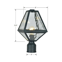 Load image into Gallery viewer, Glacier Outdoor Post Light - line drawing.
