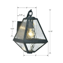 Load image into Gallery viewer, Glacier Outdoor Wall Light - line drawing.
